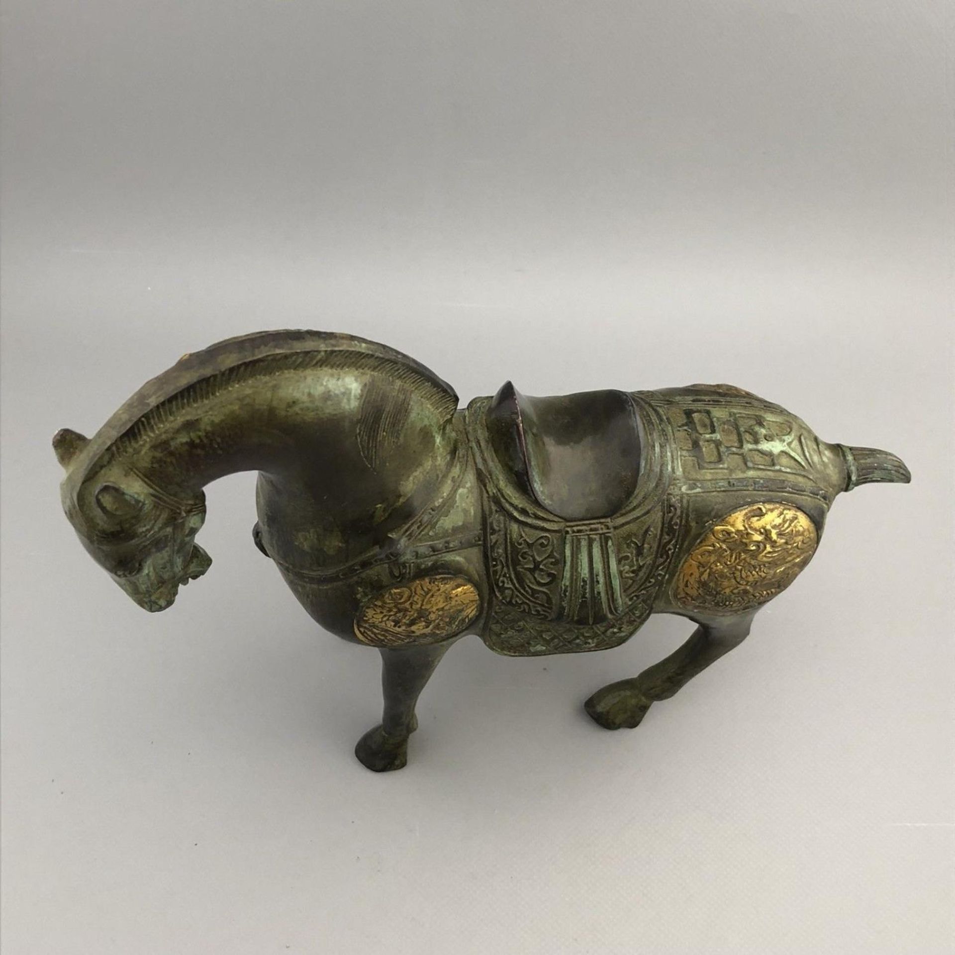Chinese Gilded Bronze Tang Style Horse - Image 6 of 7