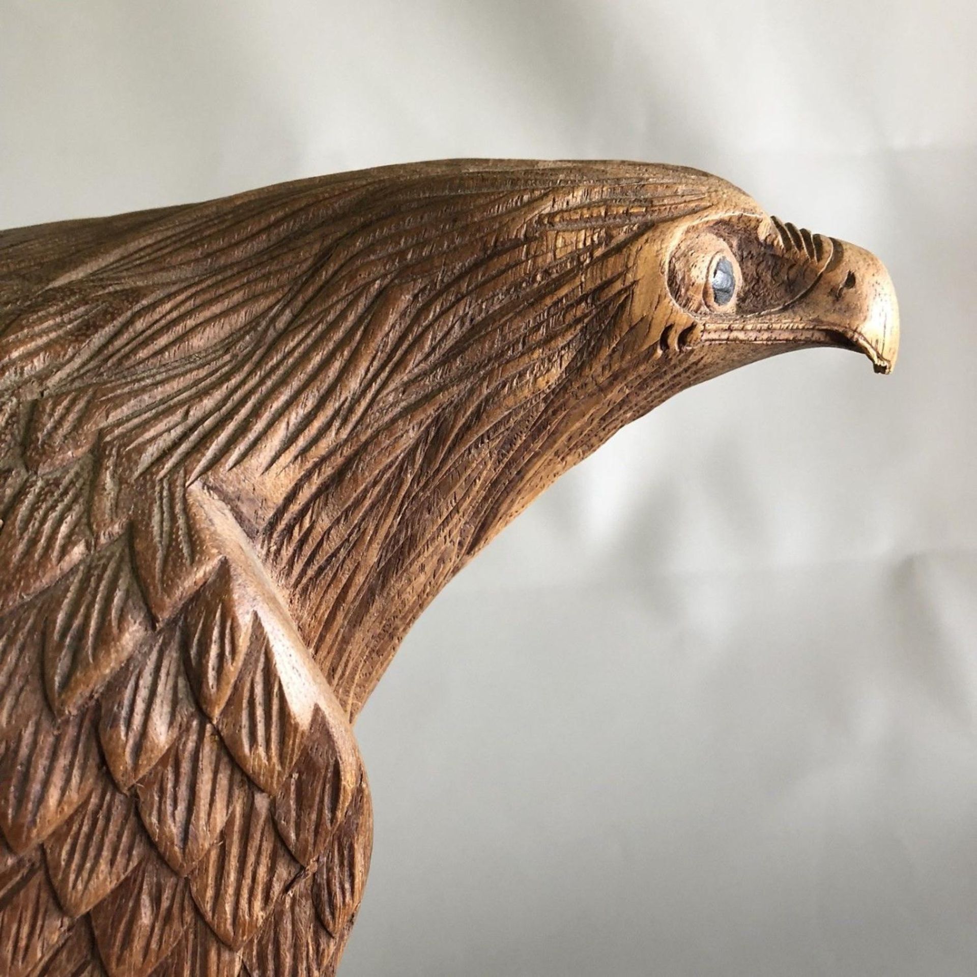 Beautiful large carved wood/wooden figure of a Golden Eagle - 38cm (15 inches) - Image 9 of 9