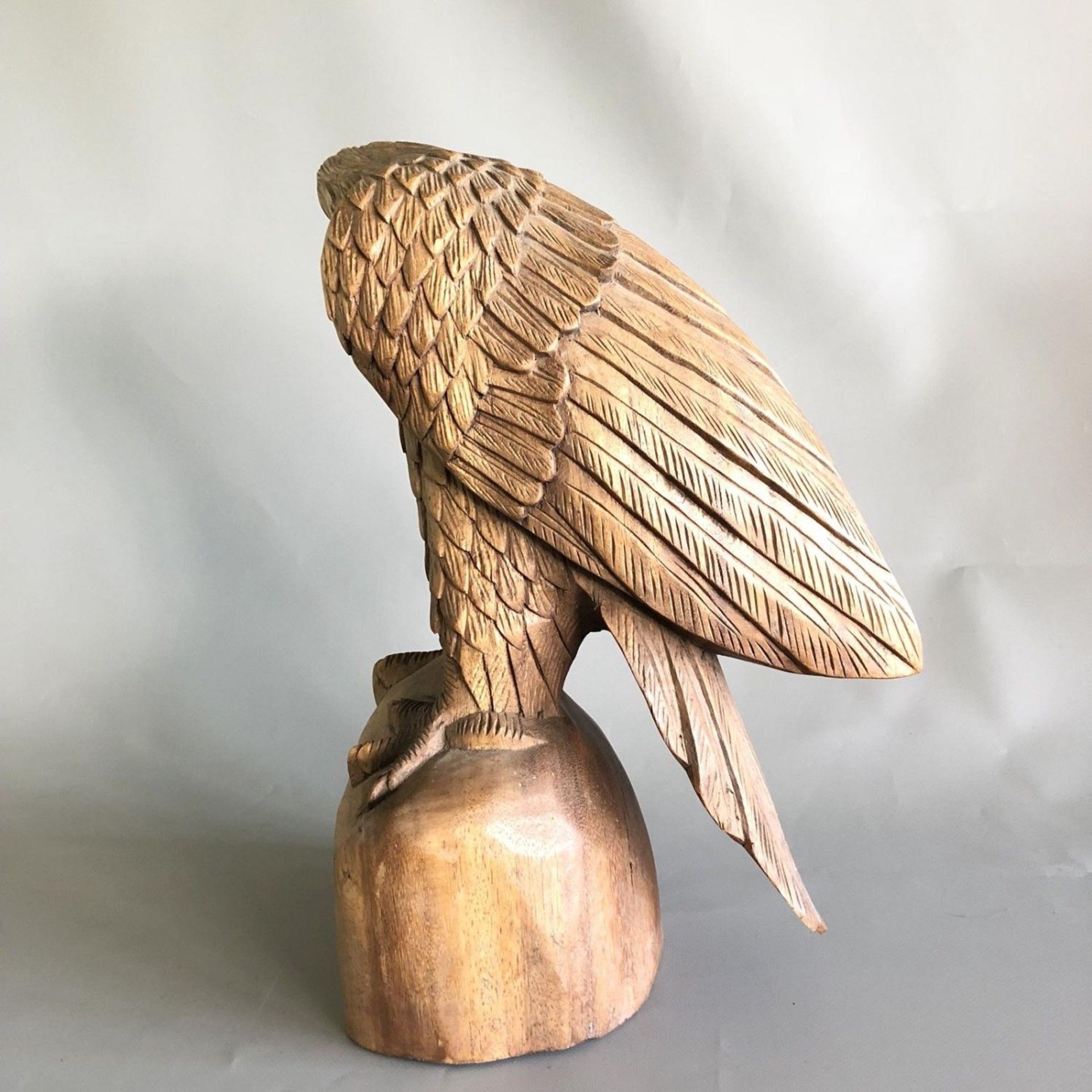 Beautiful large carved wood/wooden figure of a Golden Eagle - 38cm (15 inches) - Image 3 of 9