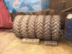 6 JCB wheels and tyres