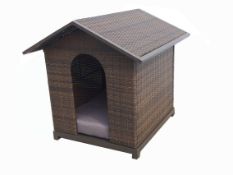 Rattan Dog Kennel in Brown