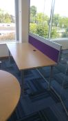 1 x Office Desk with Screen & Paper Trays 140 x 80 x 75cm Please note that all stock must be moved