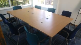 1 x Conference Table with 6 x matching chairs - 3 x tables all together to make 1 x conference