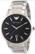 BRAND NEW GENTS EMPORIO ARMANI WATCH AR2457, COMPLETE WITH ORIGINAL PACKAGING AND MANUAL - FREE