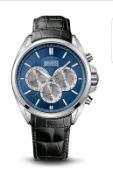 BRAND NEW GENTS HUGO BOSS WATCH 1512882, COMPLETE WITH ORIGINAL PACKAGING AND MANUAL - FREE P & P