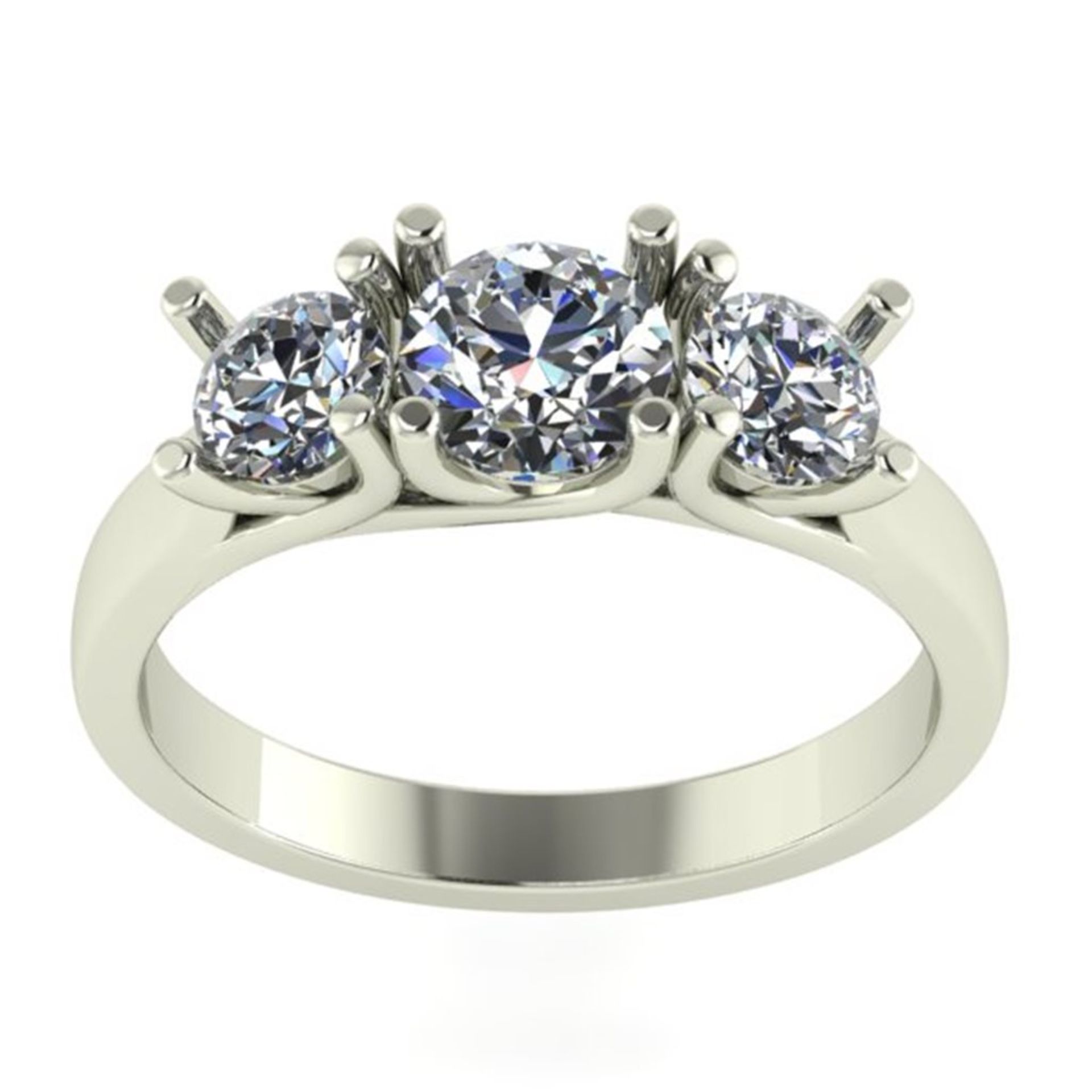 14 K / 585 White Gold Diamond Ring - Image 2 of 4