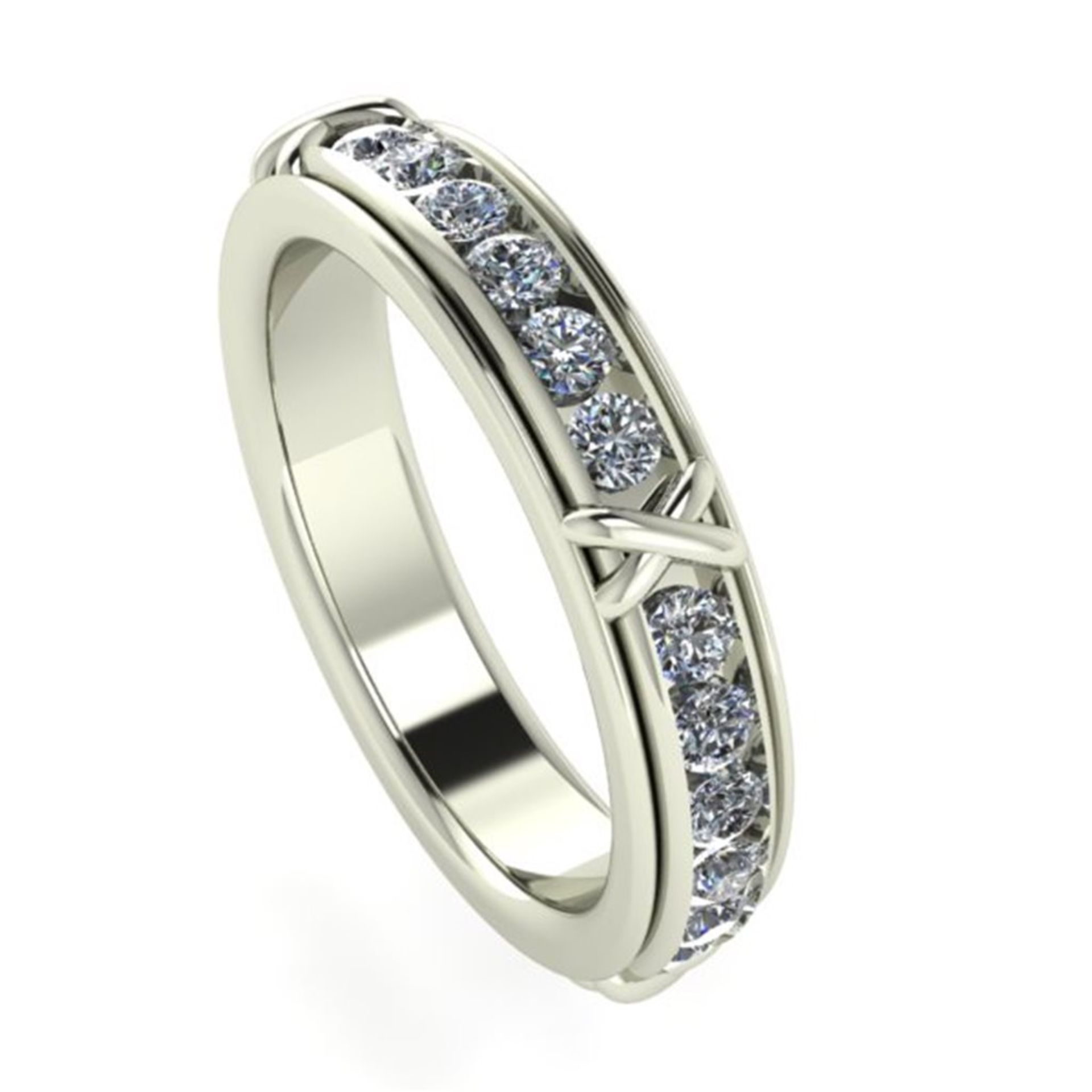 14 K / 585 White Gold Diamond Ring - Image 3 of 4