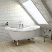 (AZ104) 1760mm Cambridge Traditional Roll Top Double Slipper Bath - Dragon Feet. RRP £349.99. Bath