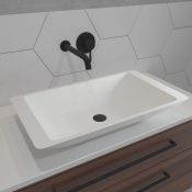 (AZ159) Iker Black Basin Tap Luxurious matte black finish Wall mounted style is simple yet