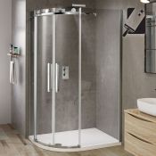 (C154) 1200x900mm - 8mm - Designer Frameless EasyClean Offset Quadrant Shower Enclosure -