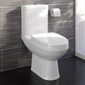 (AZ158) Sabrosa II Close Coupled Toilet & Cistern inc Soft Close Seat. Made from White Vitreous