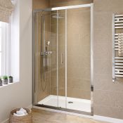 (C87) 1100mm - 6mm - Elements Sliding Shower Door. RRP £299.99. 6mm Safety Glass Fully waterproof