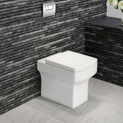 (AZ114) Belfort Back to Wall Toilet inc Soft Close Seat. Made from White Vitreous China Anti-scratch