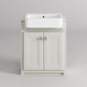 (S83) 667mm Cambridge Clotted Cream FloorStanding Basin Vanity Unit. RRP £579.99. COMES COMPLETE