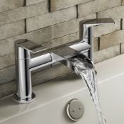 (K126) Avis II Waterfall Bath Mixer Tap Presenting a contemporary design, this solid brass tap has