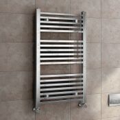 (V9) 1000x600mm Chrome Square Rail Ladder Towel Radiator RRP £226.99 Low carbon steel chrome