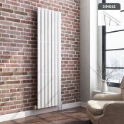 (Y64) 1800x532mm Gloss White Single Flat Panel Vertical Radiator. RRP £249.99. Low carbon steel,