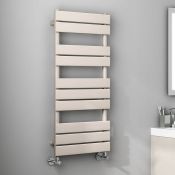 (K119) 1000x450mm Latte Flat Panel Ladder Towel Radiator. Made with low carbon steel We are an
