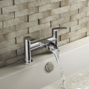 (V184) Denver Waterfall Bath Filler Mixer Tap. Chrome Plated Solid Brass 1/4 turn solid brass