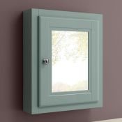 (V32) Cambridge Single Door Mirror Cabinet - Marine Mist RRP £324.99 Traditional aesthetic offers