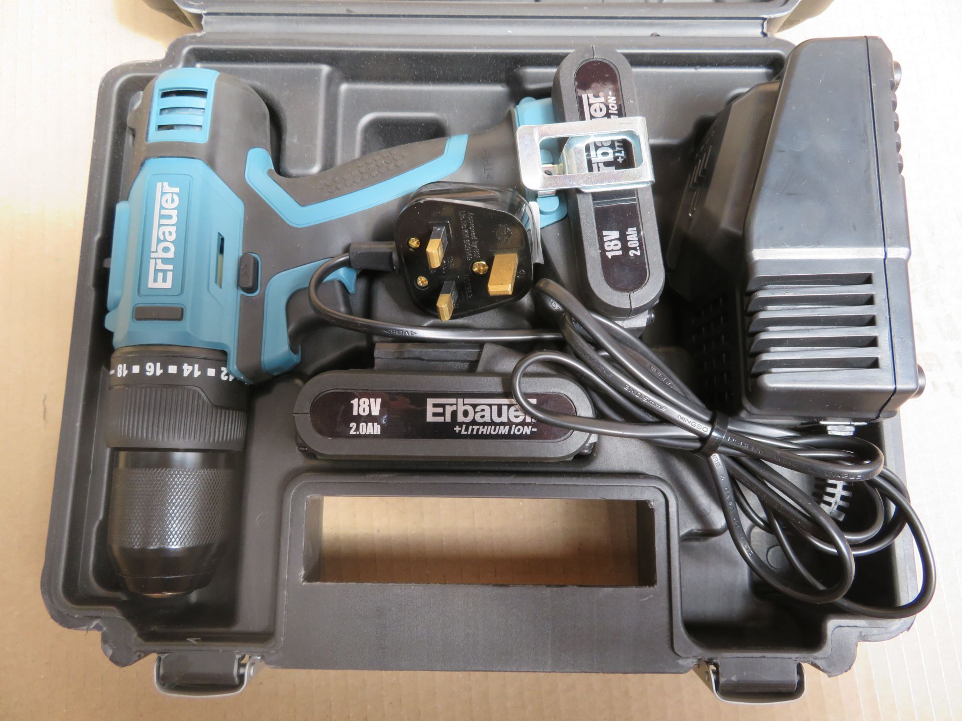 (A13) Erbauer Eri744Com 18V 2.0Ah Li-Ion Cordless Combi Drill - New Condition. - Image 4 of 4