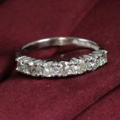 IGI Certified 14 K / 585 White Gold Solitaire Diamond Ring