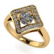 14 K Yellow Gold Diamond Ring