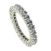 14 K / 585 White Gold Eternity Diamond Ring