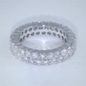 14 K / 585 White Gold Eternity Diamond Ring