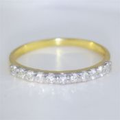 14 K / 585 Yellow Gold Diamond Band Ring
