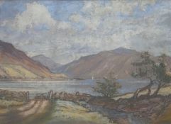 William Douglas Macleod Scottish 1892-1963 Exhibited R.S.A, G.I signed Pastel Scottish Loch view