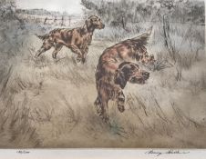 Henry Wilkinson Fl 1907-1908, Exhibited R.A. L, Ltd ed signed print Red Setters Dogs