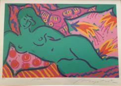 Gerry Baptist “Green Nude” signed limited edition print