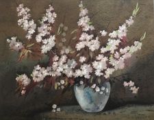 James Gray Scottish d. 1947 RSW 1936 ex G.I, R.S.A, R.A Watercolour “ Cherry Blossom”