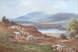 Elliot H Marten, 1886-1901Exhibited R.S.A, R.A Watercolour Sheep autumn landscape