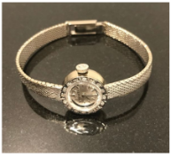 Ladies Zenith solid 18k white gold and diamond cocktail watch