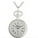 Woodford Sterling Silver Open Pendant Ladies Chain Watch. Model number -1223