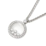Chopard 18k White Gold Happy Diamonds Necklace