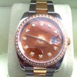 Rolex DateJust 18k Original Diamond Bezel and Dial