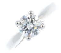 IGI Certified White Gold solitaire Diamond Ring
