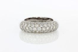 18ct white gold diamond pave ring