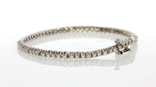 18ct white gold diamond bracelet