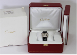 18K White Gold Cartier Tank Franchise Watch