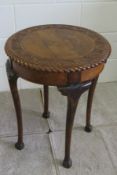 20TH CENTURY MAHOGANY AND BEECH OCCASIONAL TABLE - 52cm x 67cm