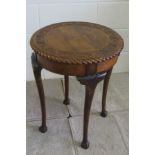 20TH CENTURY MAHOGANY AND BEECH OCCASIONAL TABLE - 52cm x 67cm