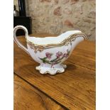 Spode Stafford Flowers, sauce jug, floral decoration and hand gilding