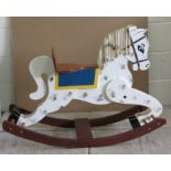 Vintage hand painted wooden rocking horse