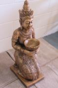 Oriental priestess statuette - 3 feet tall