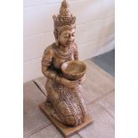 Oriental priestess statuette - 3 feet tall