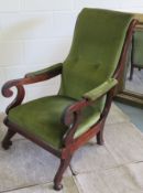 Victorian mahogany salon chair